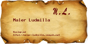 Maler Ludmilla névjegykártya